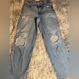 Old Navy Distressed Light Wash OG Loose Jeans